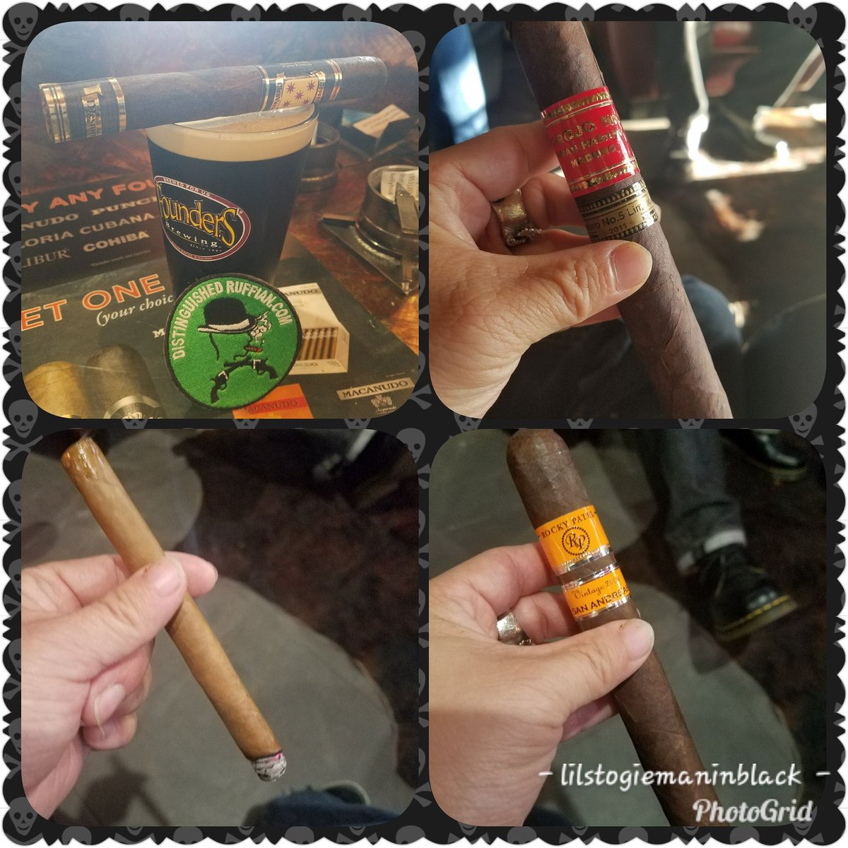 rkwon74's tweet photo. This weekend's shenanigans #cigars #cigarlifestyle #cigarworld #cigarporn #cigarsociety #cigaraficionado #lilstogiemaninblack #cheers #cigartime #nowsmokingacigar #greatcigar #DREvent #laaromadehavanapismobeach https://t.co/eBEvIkOPoE