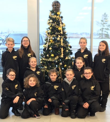 The Atom DQ Blizzards have decorated a “golden hockey” tree for the Family Place Festival of Trees. 🎄#givingback #community #christmas 🏒