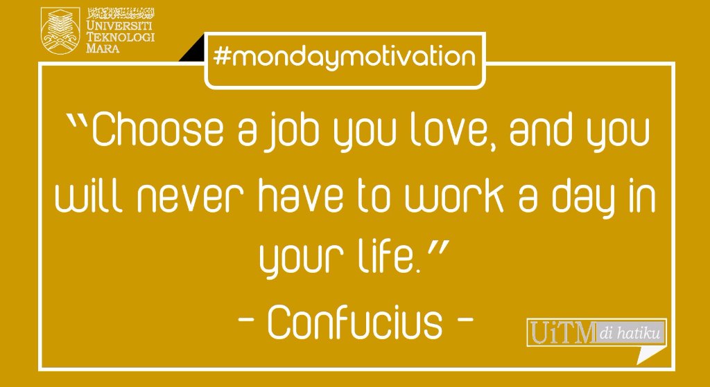 uitmofficial's tweet photo. #mondaymotivation #UiTMdihatiku #UiTMified #TogetherWeCanDoIt https://t.co/UvqTAtRjxI