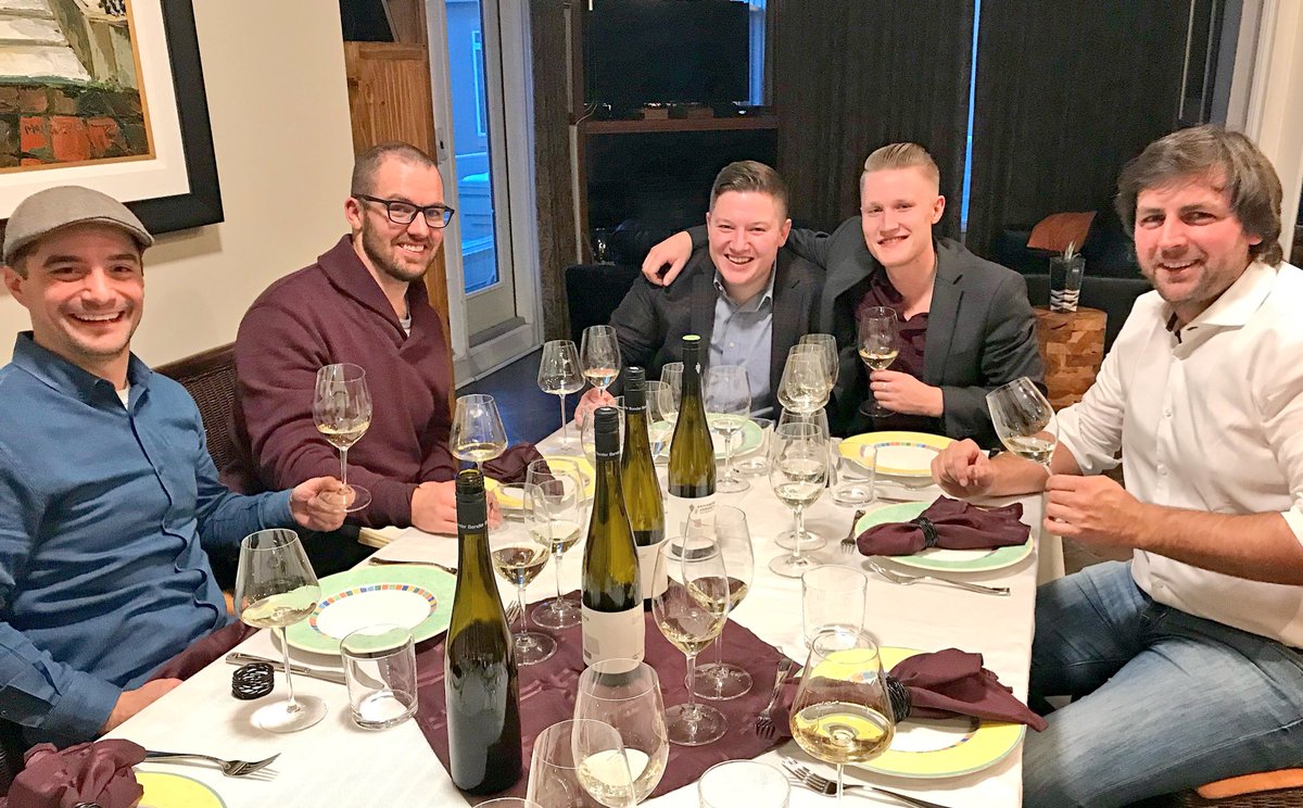 CulinaireMag's tweet photo. Who would you share #sundaysupper with? We’ll take #andreasbender and these guys and day Cheers @enotriwines @vinearts @seamusdooley @fairmontcll @willisonwine @proofyyc @theonlykeegs @oakandvine @RadegastOCanada @wines_of_germany #rieslingrieslingriesling #rieslingeveryday https://t.co/pnyrg8jAUg