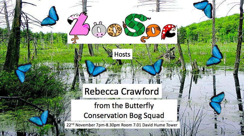 UoEZoosoc's tweet photo. This week's talk is with the Butterfly Conservation Bog Squad 🦋🦋 so join us this Wednesday! https://t.co/KrwoFJheE6