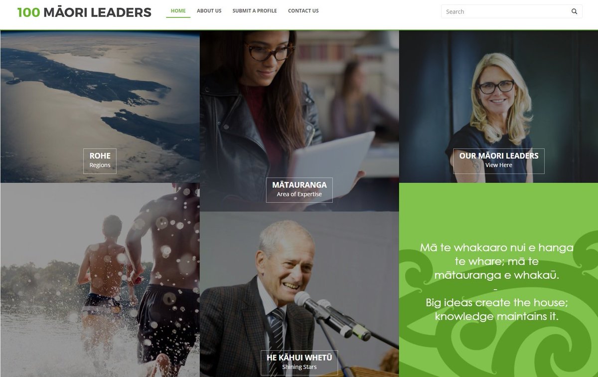 We are  proud to launch our online resource 100maorileaders.com. A tool for acknowledgement &amp; inspiration of Māori health rangatira, their leadership, excellence &amp; successes in achieving #PaeOra