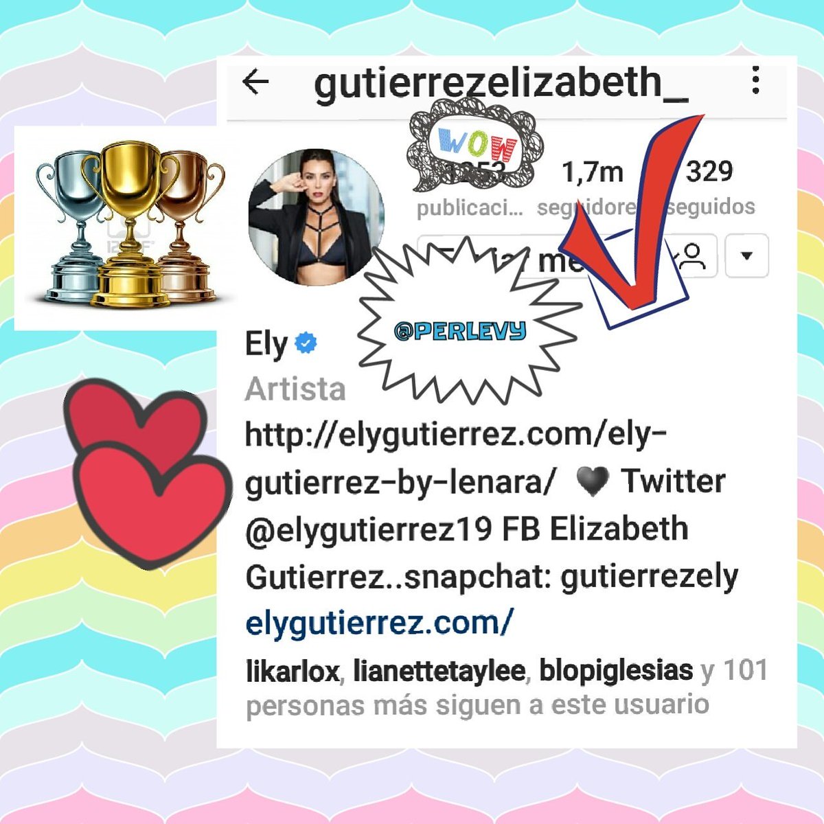 PERLEVY's tweet photo. @Elygutierrez19 Felicitaciones @Elygutierrez19 Ya somos 1.7M de felices seguidores… https://t.co/ez9WdkwcXy https://t.co/aPZFMxhGju