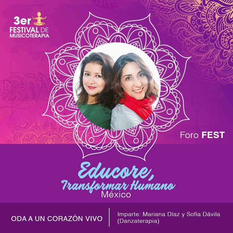 FestMusicoterap's tweet photo. Sana tus emociones y sentimientos a través del arte de la danza con nosotros en el #3erFestivalDeMusicoTerapia. ¡Te esperamos!
https://t.co/SFdKvbV2b5 https://t.co/JMHFcsLDhN
