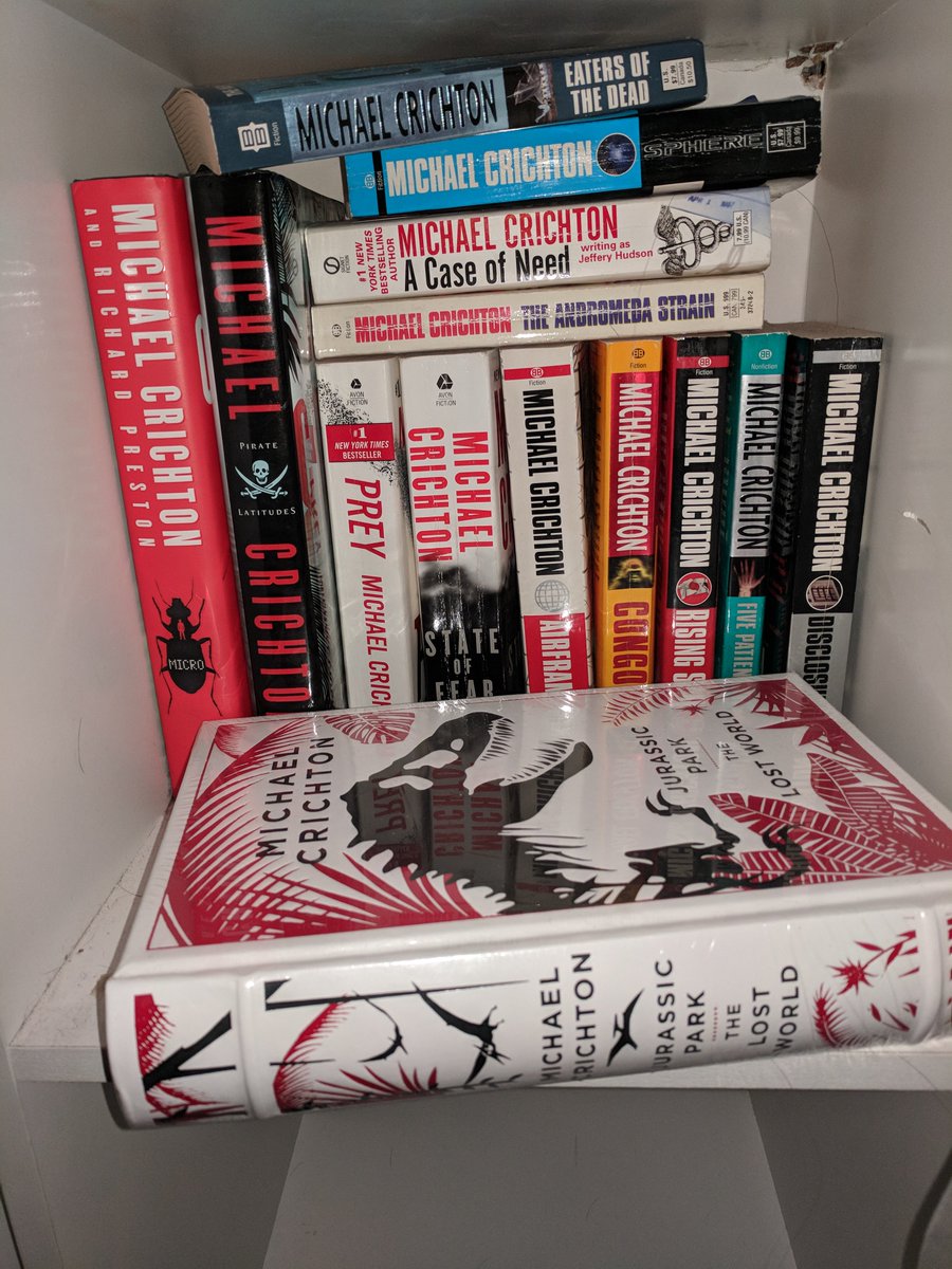 CrichtonCast's tweet photo. @ZSandmann @SonnieRobin Agreed. The nightstand by my bed. -Steve https://t.co/8EPdfqMDLG