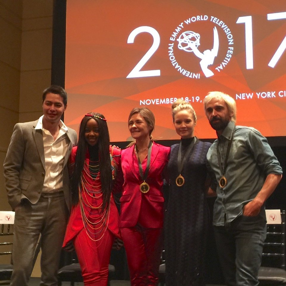 ABSCBNpr's tweet photo. Zanjoe Marudo at the iEmmys best performance panel. (R-L):
moderator Sam Davis; Best Performace Nominees Thuso Mbedu (Is'Thunzi), Adriana Esteves (Justice); Sonja Gerhardt (Ku' Damm 56); Julio Andrade (Um Contra Todos); and Zanjoe Marudo, (Remembering) #ZanjoeiEmmys https://t.co/sIz6TBz8pA