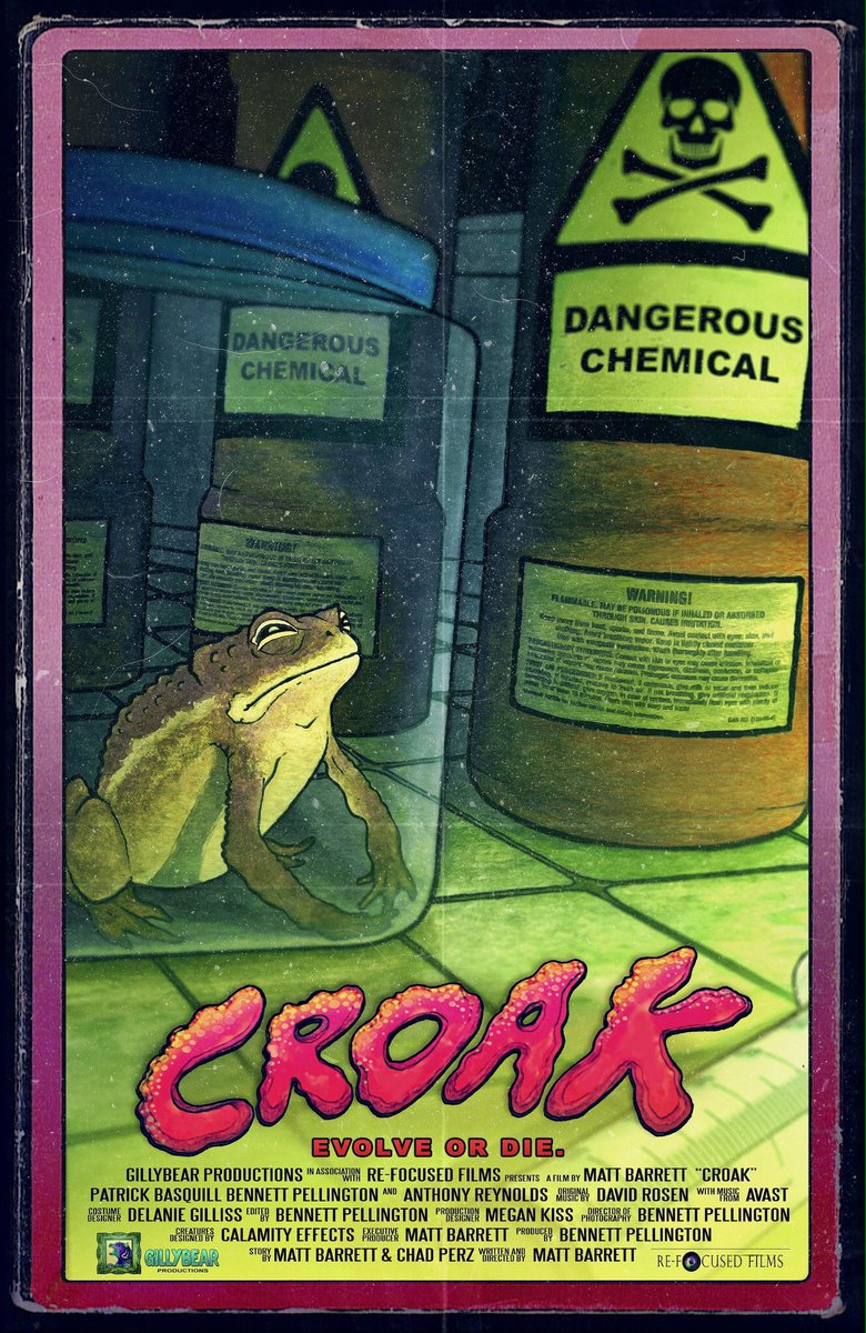 croakshortfilm's tweet photo. "CROAK" 🐸🐸🐸
#Croakshortfilm #indiefilm #nobudget #filmfestival  #TOADallycool #creaturefeature #monster #monstermovie #horror #horrorcomedy #bmovie #grindhouse #practicaleffects #practicalfx #specialeffects #SFX #sfxmakeup
@PromoteHorror @NonprofitHorror @MrHorror @hellhorror https://t.co/xaroWAYkIW