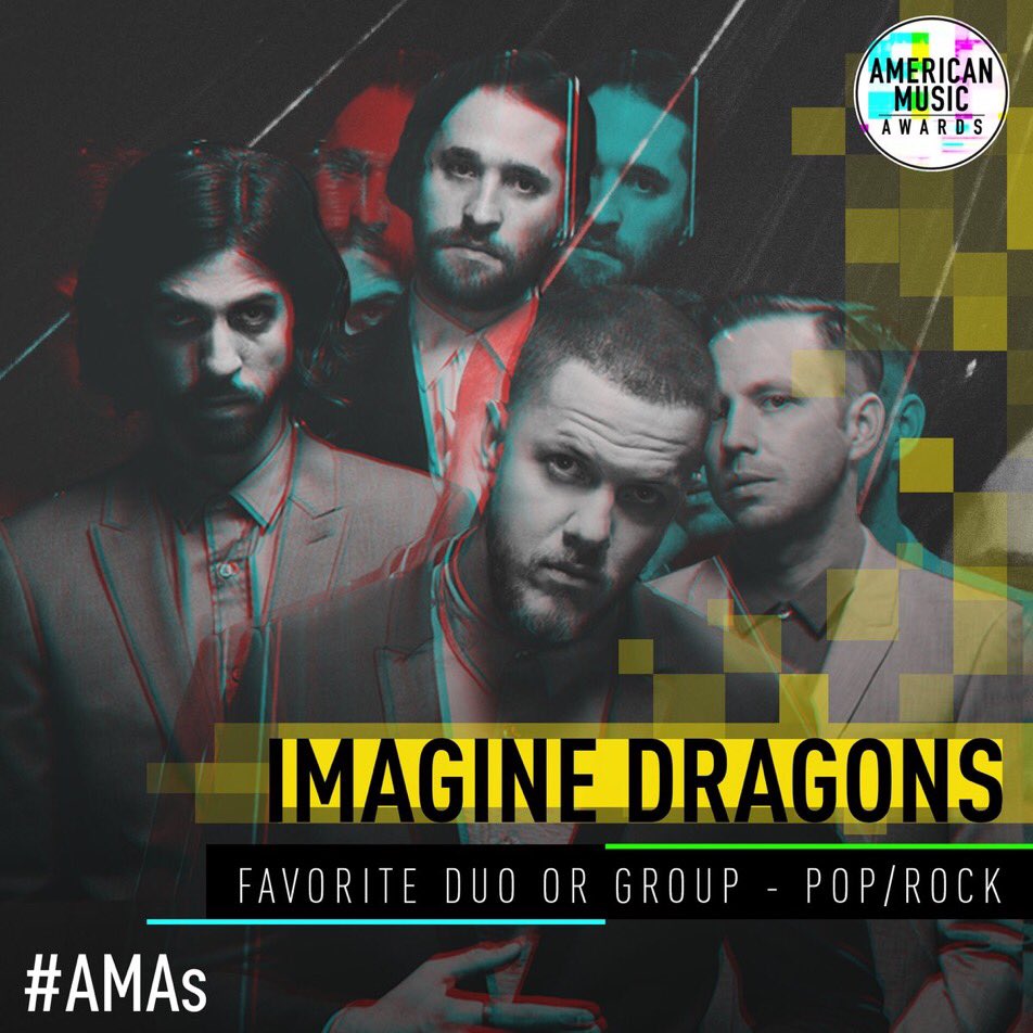 AngelLeadTheWay's tweet photo. The award for Favorite Duo or Group - Pop/Rock is @Imaginedragons!🎉🎉🎉 #AMAs 
#TeamAngelsAARW_
https://t.co/22RVHua4up https://t.co/DOAEu45E7f