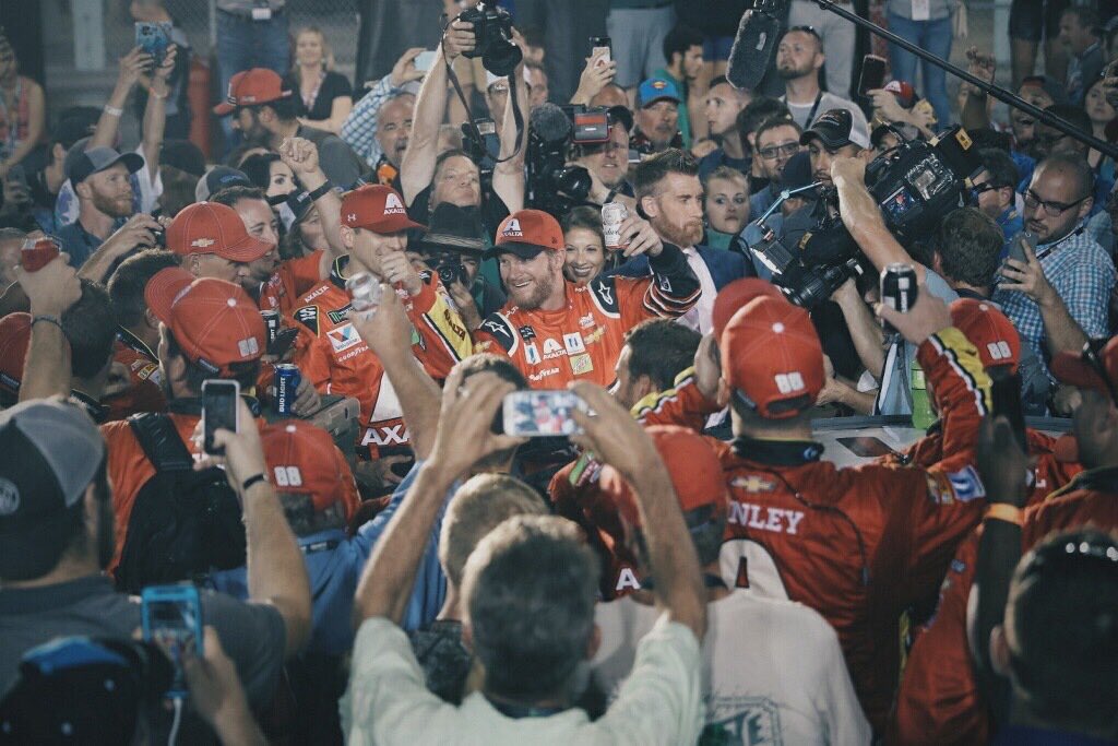 K_Kaltz's tweet photo. The checkered flag has waved on one hell of a career. Thank you for everything, June Bug. You will be missed. @DaleJr #Appreci88ion #Cheers2DaleJr https://t.co/VZ7RWv9Kgn