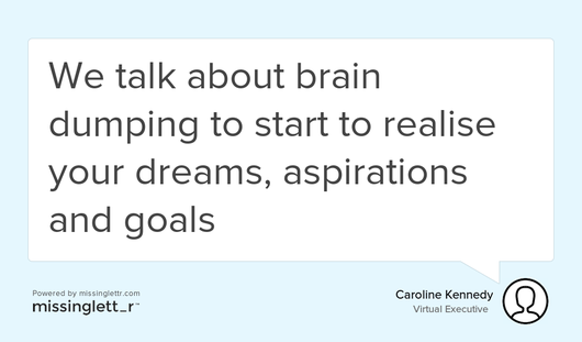 TheVirtualCEO's tweet photo. "We talk about brain dumping to start to realise your dreams, aspirations and goals" https://t.co/CKZwKbykEY #Goal #Business https://t.co/50SLwnv8DA