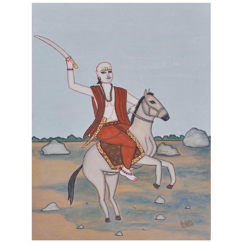 खड्गोद्यतकरः क्रुद्धोः हयारुढो महाबलः | 
म्लेञ्छच्छेदकरः कल्की द्विभुजः परिकीर्तितः || 
Kalki, the annihilator of Mlecchas is described as holding a sward in His raised hand and angry. He is very powerful and rides a horse. He has two hands.
#KnowYourDeity
ow.ly/r0fA30gEZHA