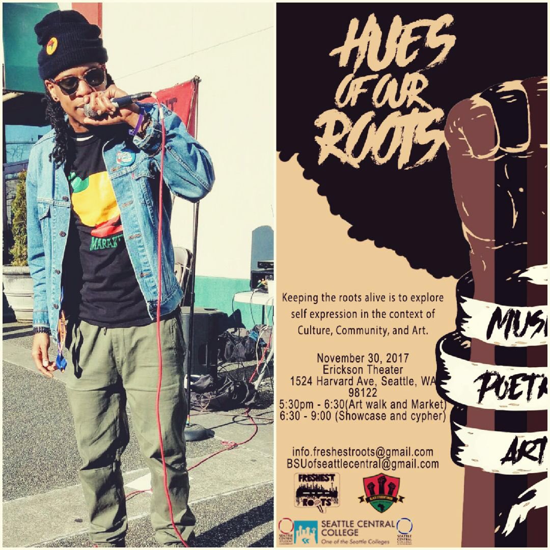 RellBeFree's tweet photo. Performing @ Hues of Our Roots 11/30 #freshestrootz #nugrowth #Rellbefree #art #seattle https://t.co/jEeCLZIyzA