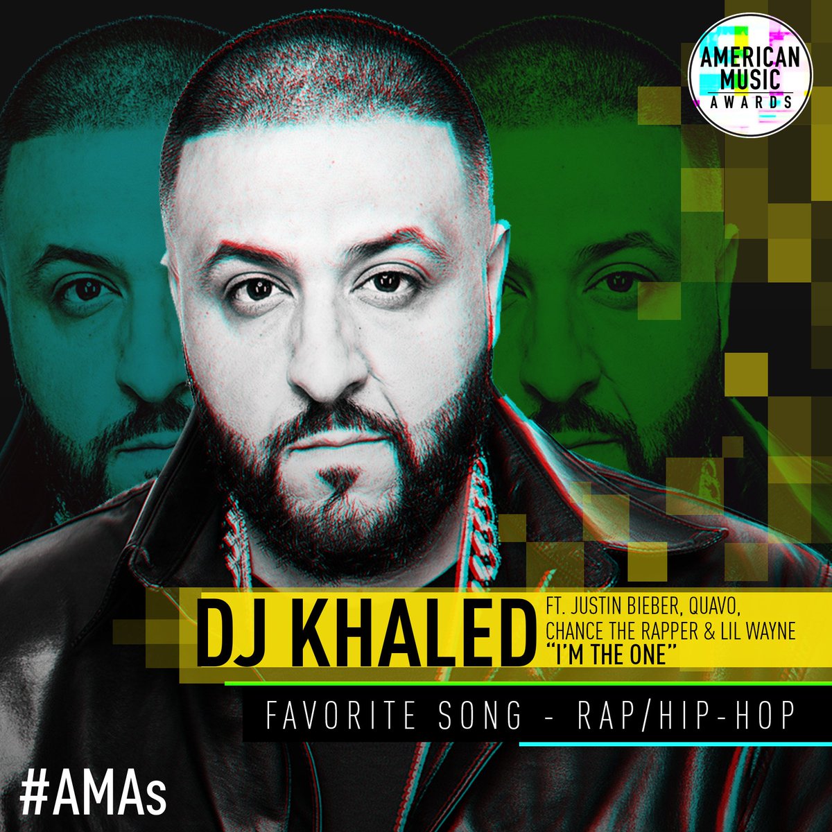 Congrats <a href="/djkhaled/">DJ KHALED</a> <a href="/justinbieber/">Justin Bieber</a> <a href="/QuavoStuntin/">QuavoYRN</a> <a href="/chancetherapper/">Chance The Rapper</a> &amp; <a href="/LilTunechi/">Lil Wayne WEEZY F</a>! You guys are taking home the award for Favorite Song - Rap/Hip-Hop! 🙌 #AMAs