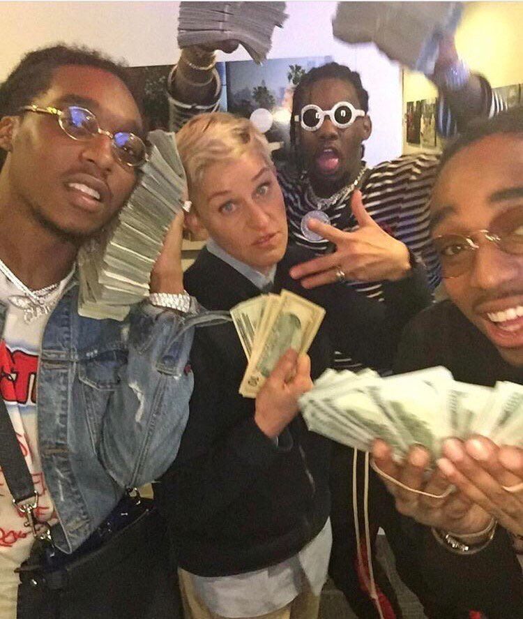 Richest one in this photo is holding up $40