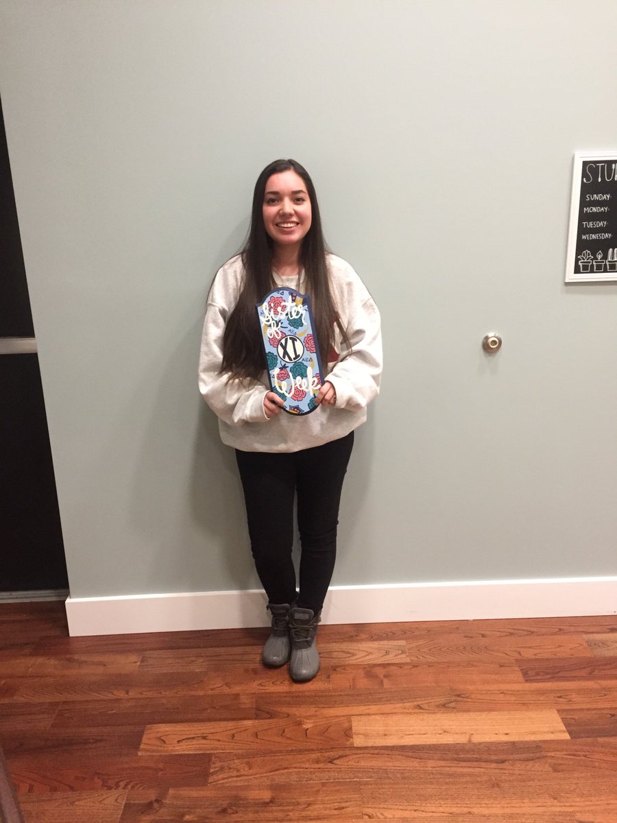 Congratulations to our Sister of Xi Week, <a href="/AdrianaDavila_/">Adriana Davila</a>!!