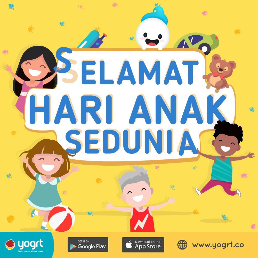 YogrtID's tweet photo. Katakan TIDAK pada diskriminasi anak di seluruh dunia, karena semua memiliki hak yang sama :)
#yogrt #yogrtid #yogrtapp #disinitemandisanateman #harianaksedunia #harianak #ChildrensDaySpecial https://t.co/MYdPefXx0J