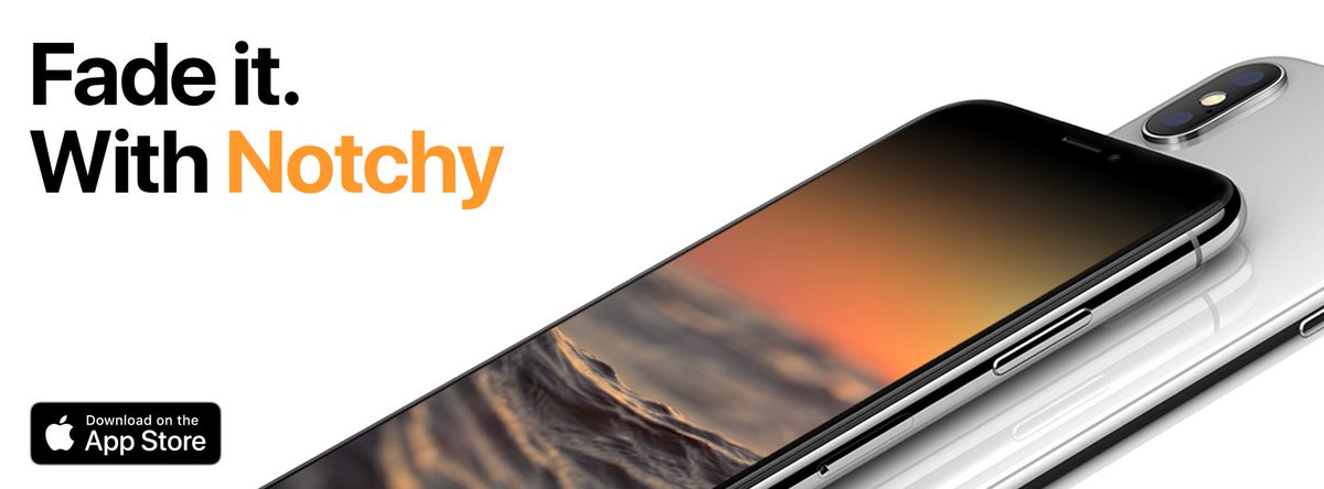 NotchyApp's tweet photo. Notchy fades your #IPhoneX #Notch away for free and without watermarks! https://t.co/b7a5qbAq9a