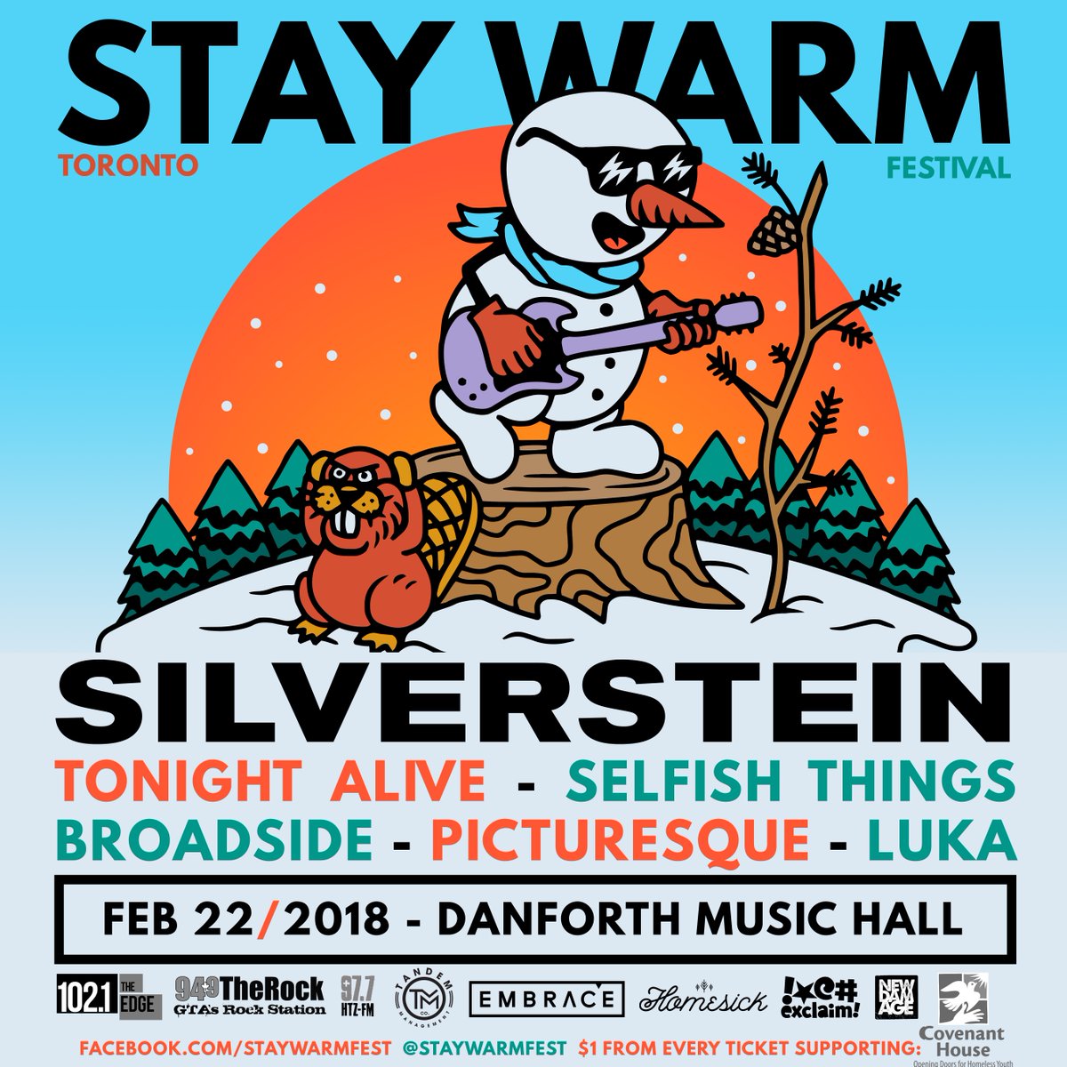 staywarmfest's tweet photo. EXCITED TO ANNOUNCE!

⛄ @staywarmfest
📅 February 22, 2018
📍 Toronto, ON
🎸 @TheDanforthMH
🎫 TIX: https://t.co/IklJODu1Wq
⭐ https://t.co/V1TwMMMjxm

#StayWarmFest https://t.co/GSEL6OzT2d