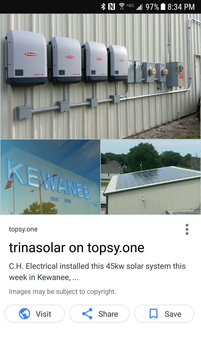 ClayHanks1974's tweet photo. This was a great install, in Kewanee Illinois! #trinasolar #fronius #24hoursofsun #solarlog #CHElectrical #Ilsolar #hgtv #SolarIsNow #inovateussolar https://t.co/Vv3a0LX55G