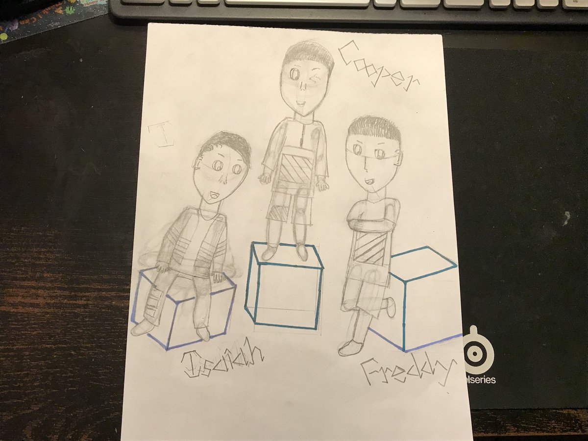 treasureseve's tweet photo. My drawings of the #KidzBopKids @KIDZBOPCooper @KIDZBOPFreddy  @KIDZBOPIsaiah @KIDZBOPAhnya @KIDZBOPSierra and @KIDZBOPJulianna 🎶🎶❤️❤️ #KBClassof2017 #KidzBop #Squad 👌🏻👌🏻 https://t.co/1Psi5cgSOk