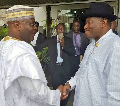 atiku's tweet photo. A very happy 60th birthday to Dr. Goodluck Jonathan @GEJonathan, the Face of Democracy in Africa. Your words that your ambition isn’t worth the blood of our citizens will stand forever. 

I wish you continued good health and wisdom. https://t.co/C3xz8DvaC6