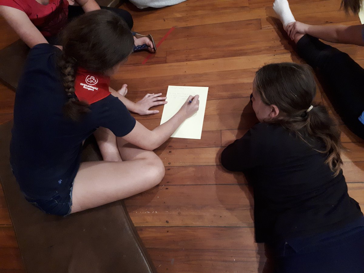 lookingwide's tweet photo. @GirlGuidingNZ Rangers creating the term "social media spring clean" as part of their @wagggs_world #SurfSmart internet safety promise. #STEM https://t.co/6WfeJoFCaS