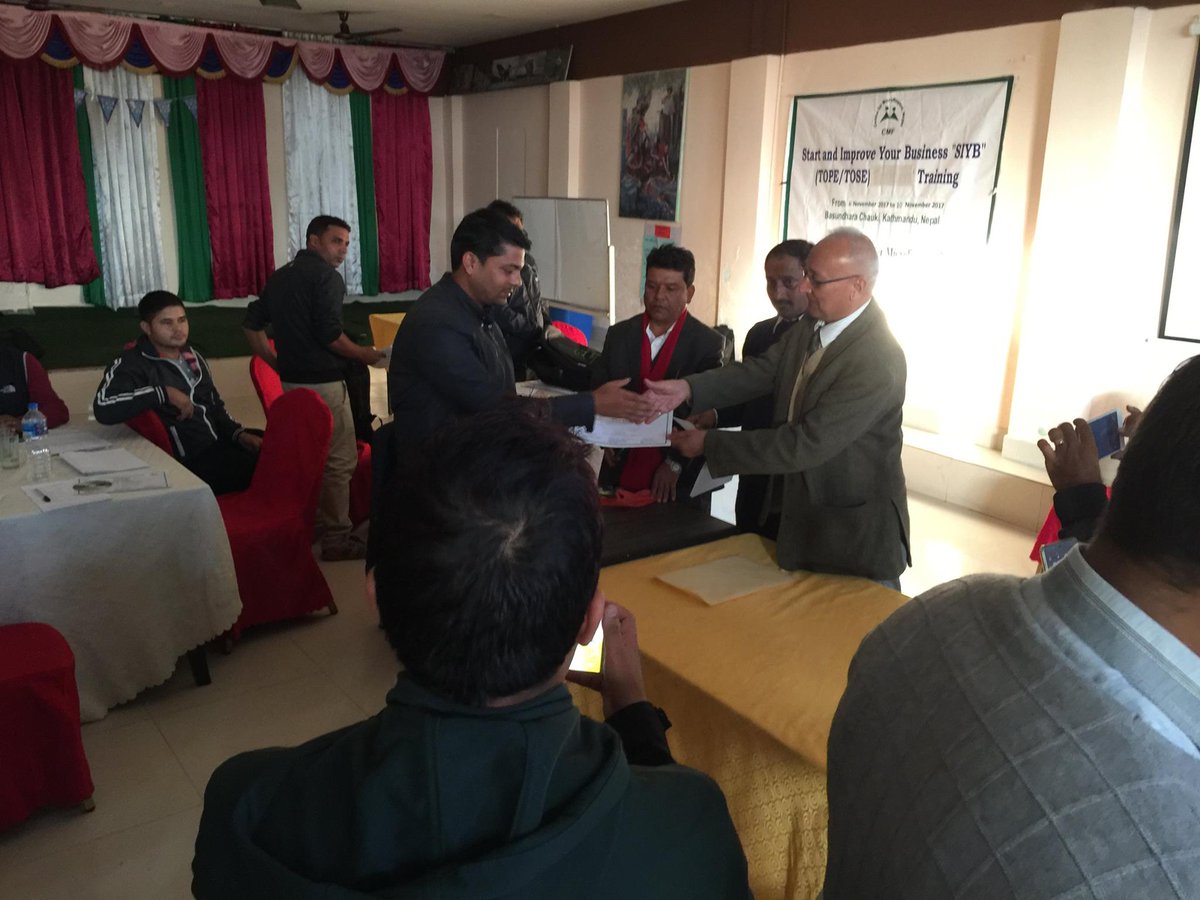 CmfNepal's tweet photo. Photos from Start and Improve Your Business (SIYB) training (November 6th-10th in #Kathmandu). 20 people in attendance at training by CMF Nepal #microfinance #nepal https://t.co/zWixOmABSI