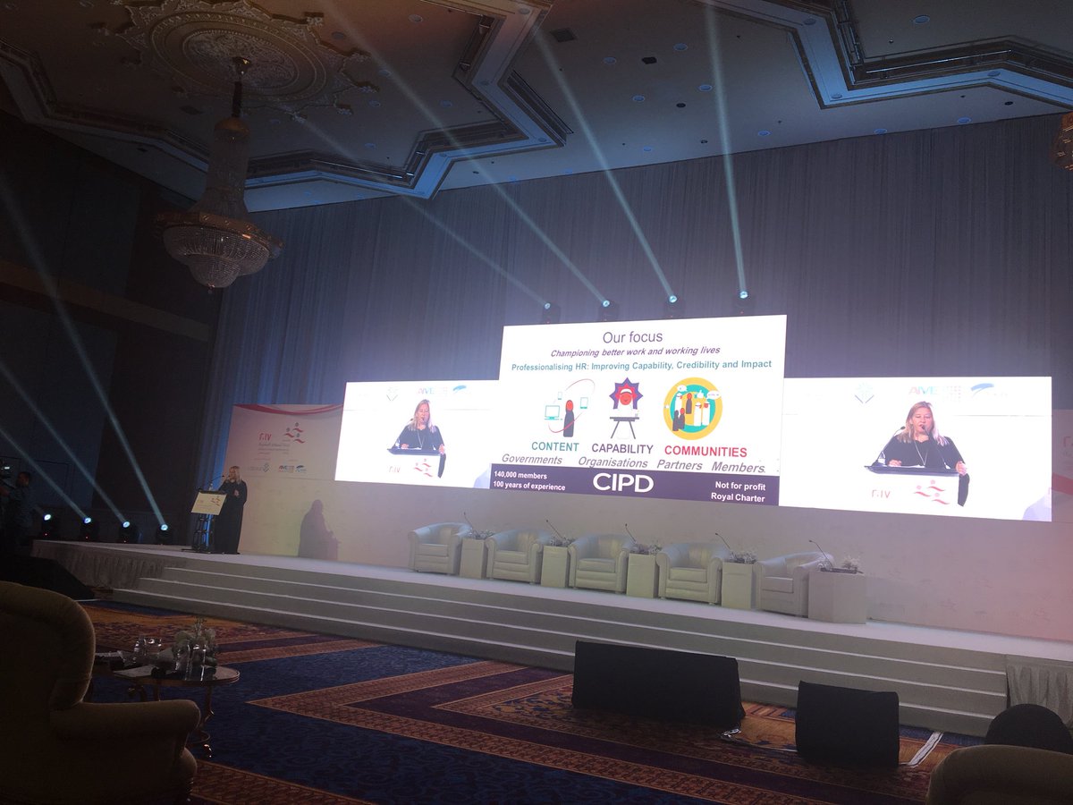 RadhikaTTE's tweet photo. @cipd_ME Sarah Davis sharing the latest research on the workforce of the future at the Jeddah HR Forum #jhrf https://t.co/yaJW28V7tI