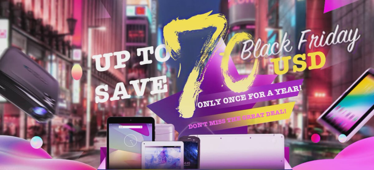 Black Friday
up to save 70USD
Only once for a year!
Don't miss the great deals!
Nov 21-25 00：00：00 - 23：59：59 （UTC TIME）
bit.ly/2j8oNBw