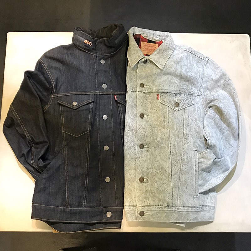 ParkSIDER_'s tweet photo. 【#LevisCommuter デッドストック】Levi'sCommuter のTruckerJacketが入荷!通常モデルよりもストレッチが効いており、背面のポケット、リフレクターなどサイクリストには嬉しいギミック盛りだくさんです!撥水加工も嬉しいところ!Brooks Saddleとの共作サドルも必見!是非店頭でご覧ください! https://t.co/vskNXxX1qi