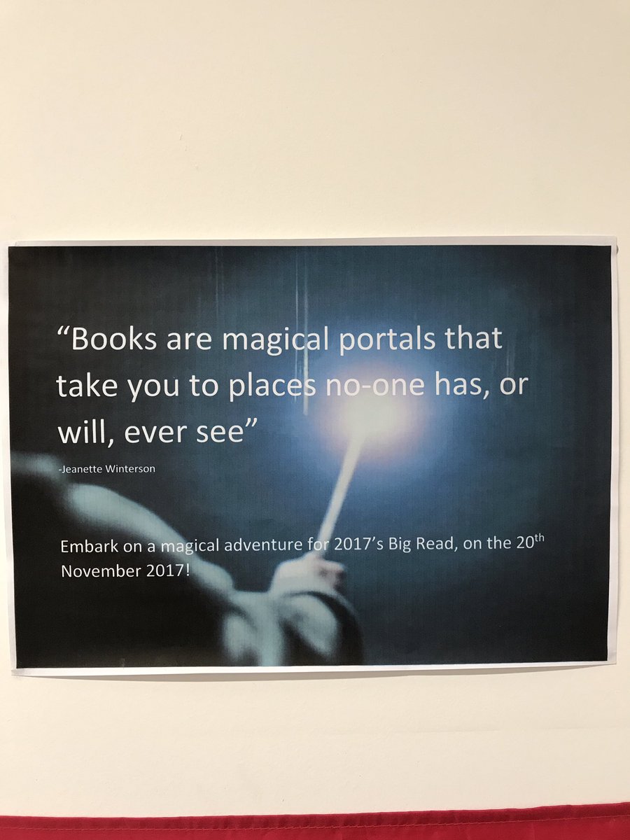 The Big Read begins today! Isabella, in year 8, has crafted a poster that perfectly portrays the importance of this event. #klsbigread2017