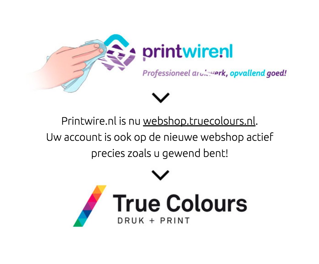 printwire's tweet image. Standaard drukwerk kan vanaf nu besteld worden op webshop.truecolours.nl 🖥️🖱️