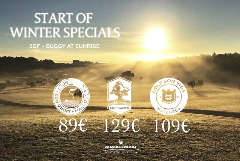 arabellagolfmca's tweet photo. Start of #WinterSpecials at Arabella Golf Mallorca! If you like to play #golf early in the morning we recommend the special "Early Bird" for two players. https://t.co/ymL3wYohWN https://t.co/ouzcyYniRv