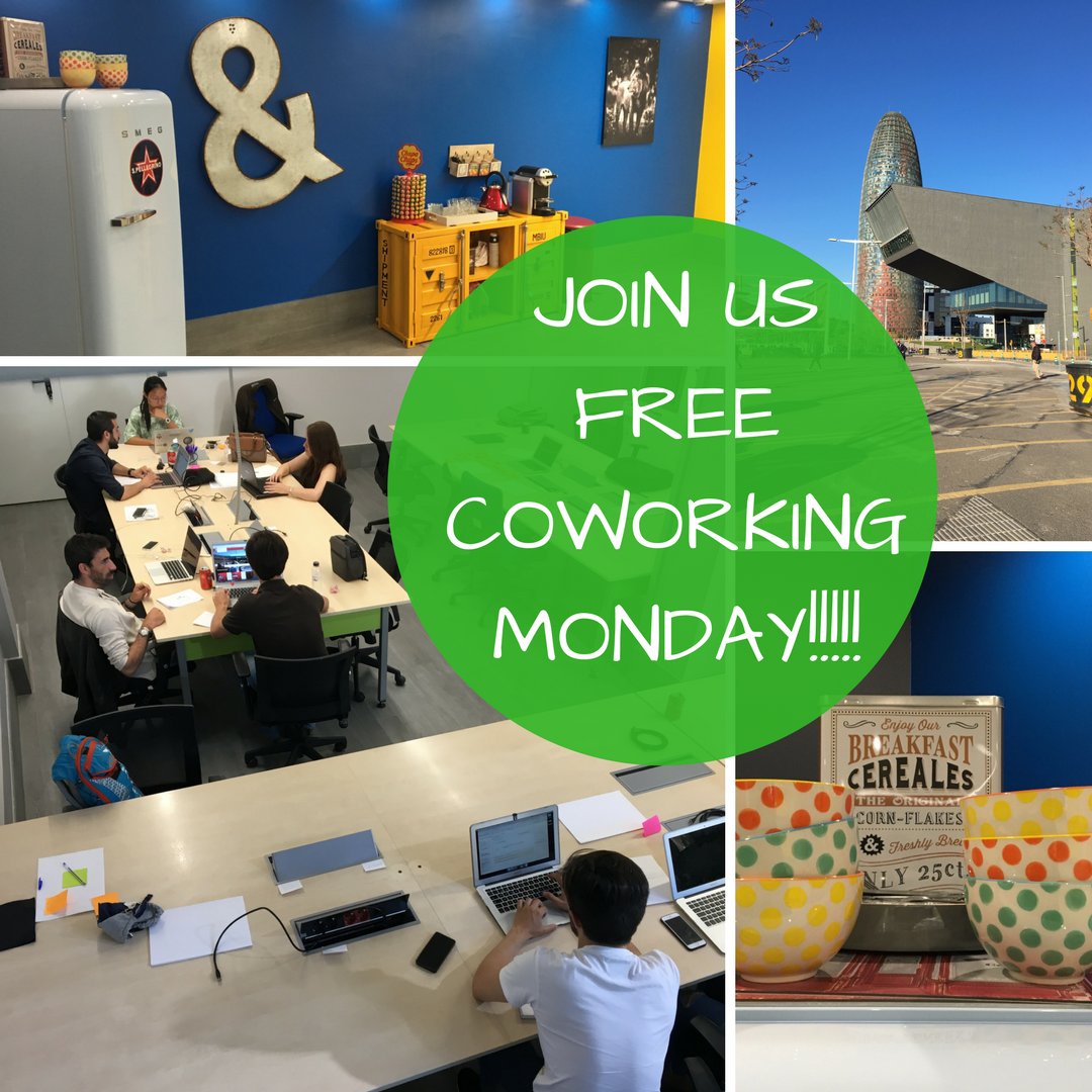 ChicBcnCowork's tweet photo. ¿Y si empiezas el lunes en nuestro espacio #coworking? ¡Los lunes en Chic Bcn Coworking son gratis! Ven a conocernos y disfruta de todo el día #gratis 😉  
https://t.co/NgVYZTtliB
#FreeDayPass #LunesGratis #CoworkingGratis https://t.co/J2VIrx3aT6