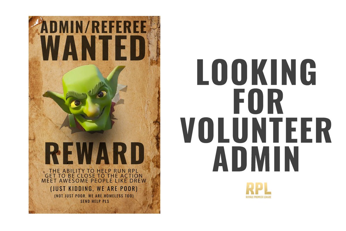 RPLgg's tweet photo. 🆘LOOKING FOR VOLUNTEER ADMIN🆘
We are recruiting new admins to replace those we got rid of because they just wanted to add "RPL admin" on their Twitter bio &amp; didn't actually help. 

Think you could be the next top RPL admin? Sign up now!
https://t.co/oDYiFrtr26 https://t.co/oSl7zi5k32