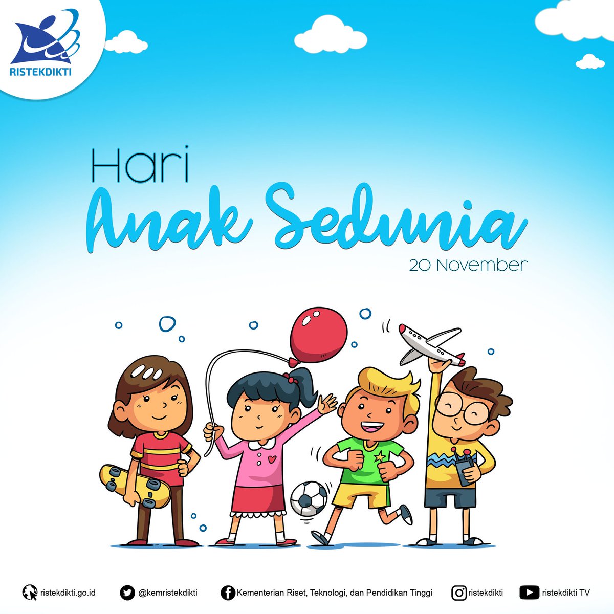 brin_indonesia's tweet photo. Yuk antarkan anak Indonesia gapai cita-citanya dan kelak menjadi kebanggaan Keluarga, Bangsa, dan Negara.

Selamat Hari Anak Sedunia! 

#HariAnakSedunia
#WorldChildrensDay https://t.co/mz29xWDWi0