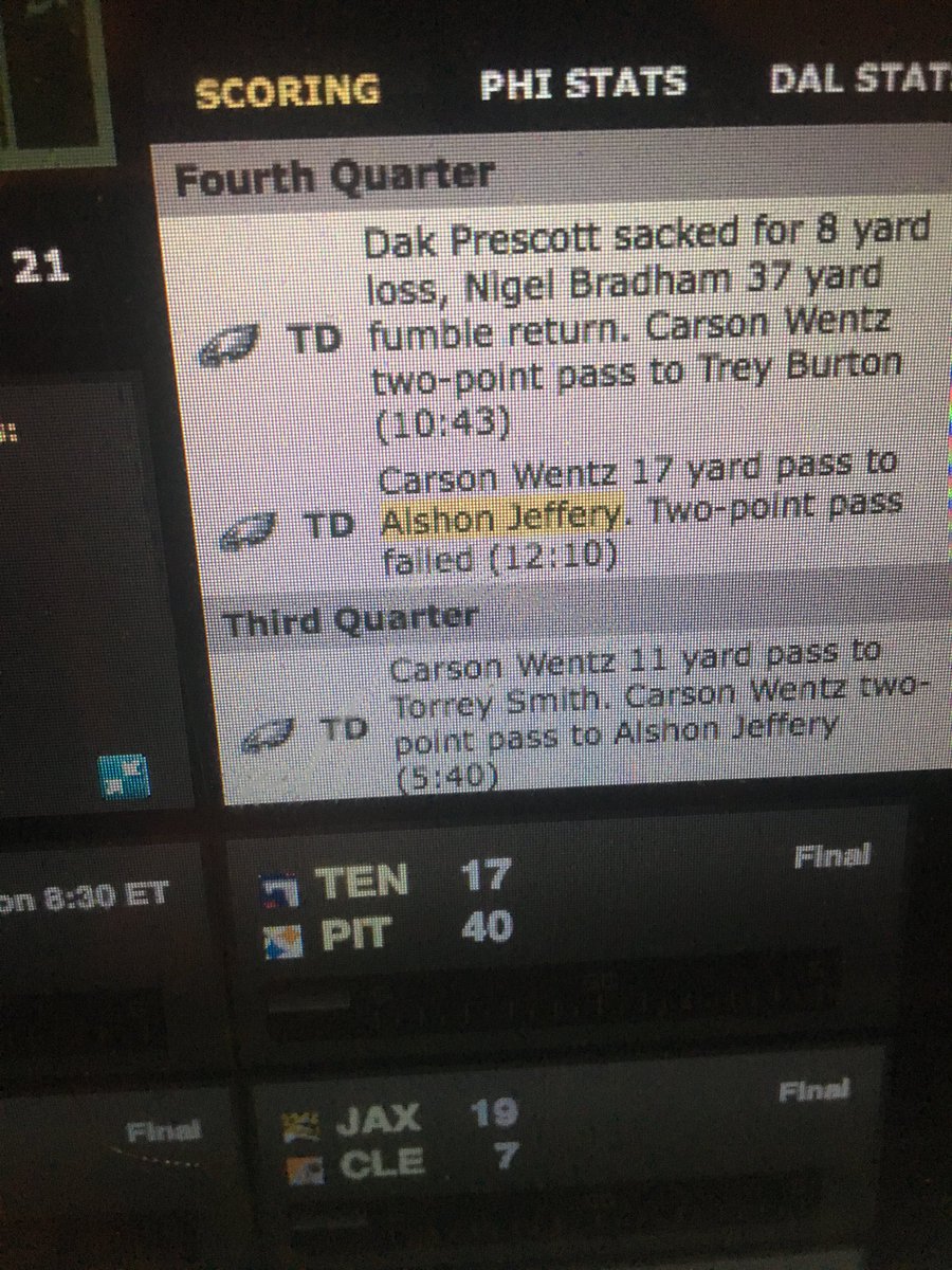 ChuckSpieges's tweet photo. @ESPNFANSUPPORT Can you please give #AlshonJeffery his points for his 17 yard touchdown thanks #NeedThosePoints  @ESPNFantasy https://t.co/GSAF2yoAOK