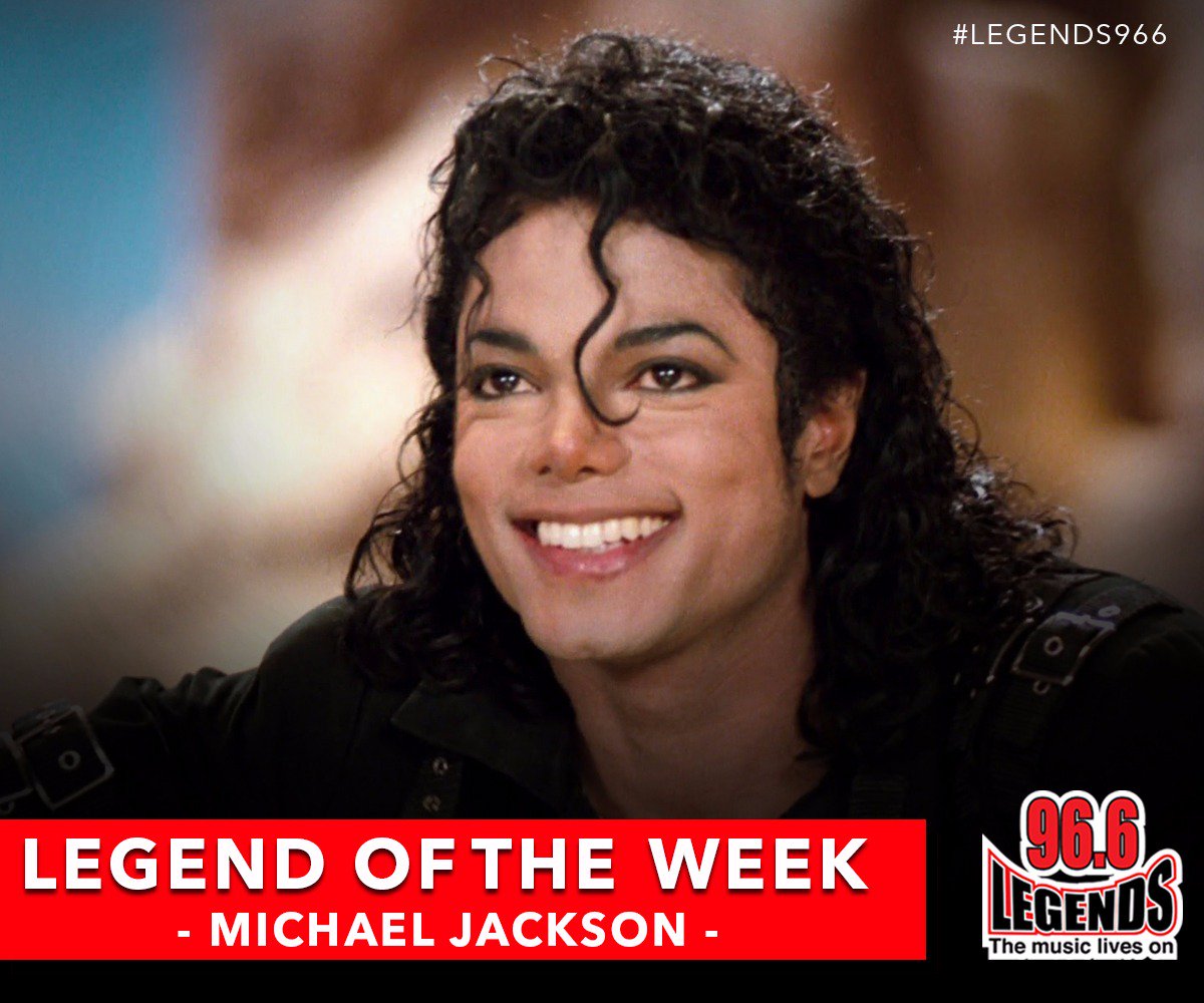 legends966's tweet photo. #LegendOfTheWeek: Michael Jackson

Michael Jackson was an American singer, songwriter, and dancer. Dubbed the "King of Pop", he was one of the most popular entertainers in the world, and was the best-selling music artist at the time of his death.

#MichaelJackson #Legends966 https://t.co/5e0Kb3ZAqq