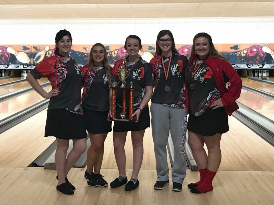 cuaa_bowling's tweet photo. congrats to the men’s team on their 3peat at the BGSU classic! Also, congrats to @ZachHazel_300 for finishing first averaging 240.6 for the day! Women’s JV also won this past weekend! Overall, six bowlers made all tournament team🏆🎳🥇 https://t.co/XpiEPojOc3