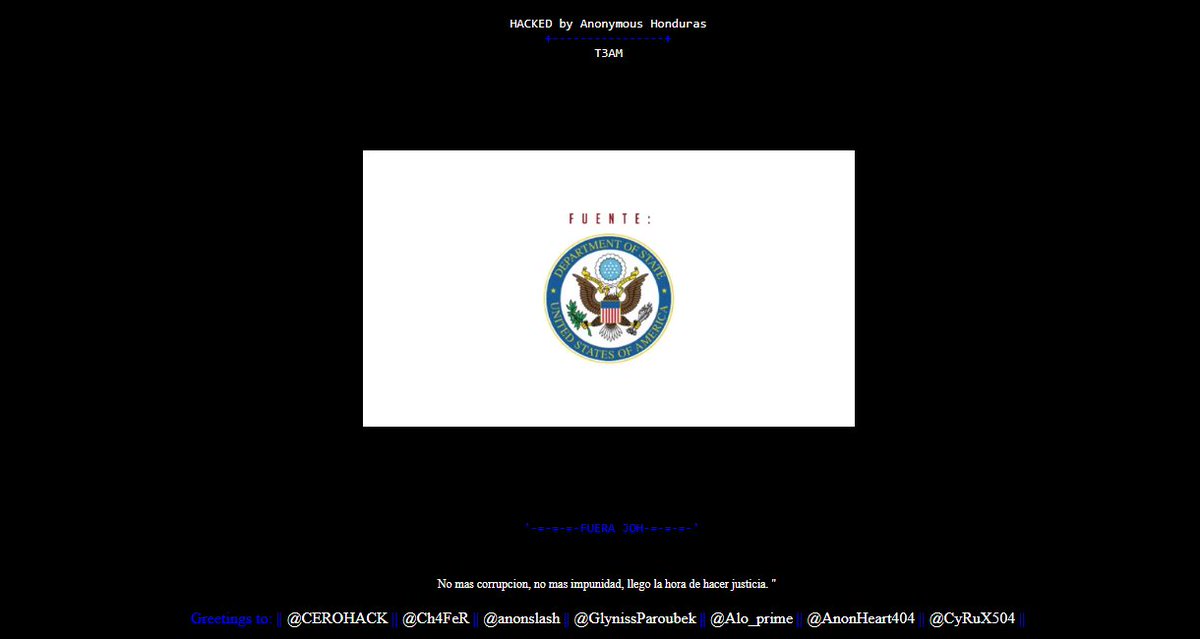 CEROHACK's tweet photo. Hacked by Anonymous Honduras https://t.co/k41nsUfwzW https://t.co/o9R5xQteQz