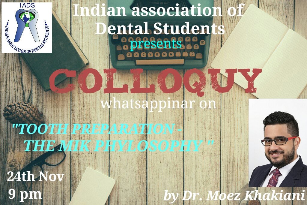 *Dr. Moez khakiani*  
Topic of discussion would be
 *Tooth preparation - The MIK phylosophy*
#TheBigDaddyofFMR #OcclusionMan #CuttingSirfChaiMeiHotiHai #GuidanceOfTheCanines #PrepareForPermanance #PrimAndPerfect #PredictableDoableRepatable #TheMIKPhylosophy
Join now