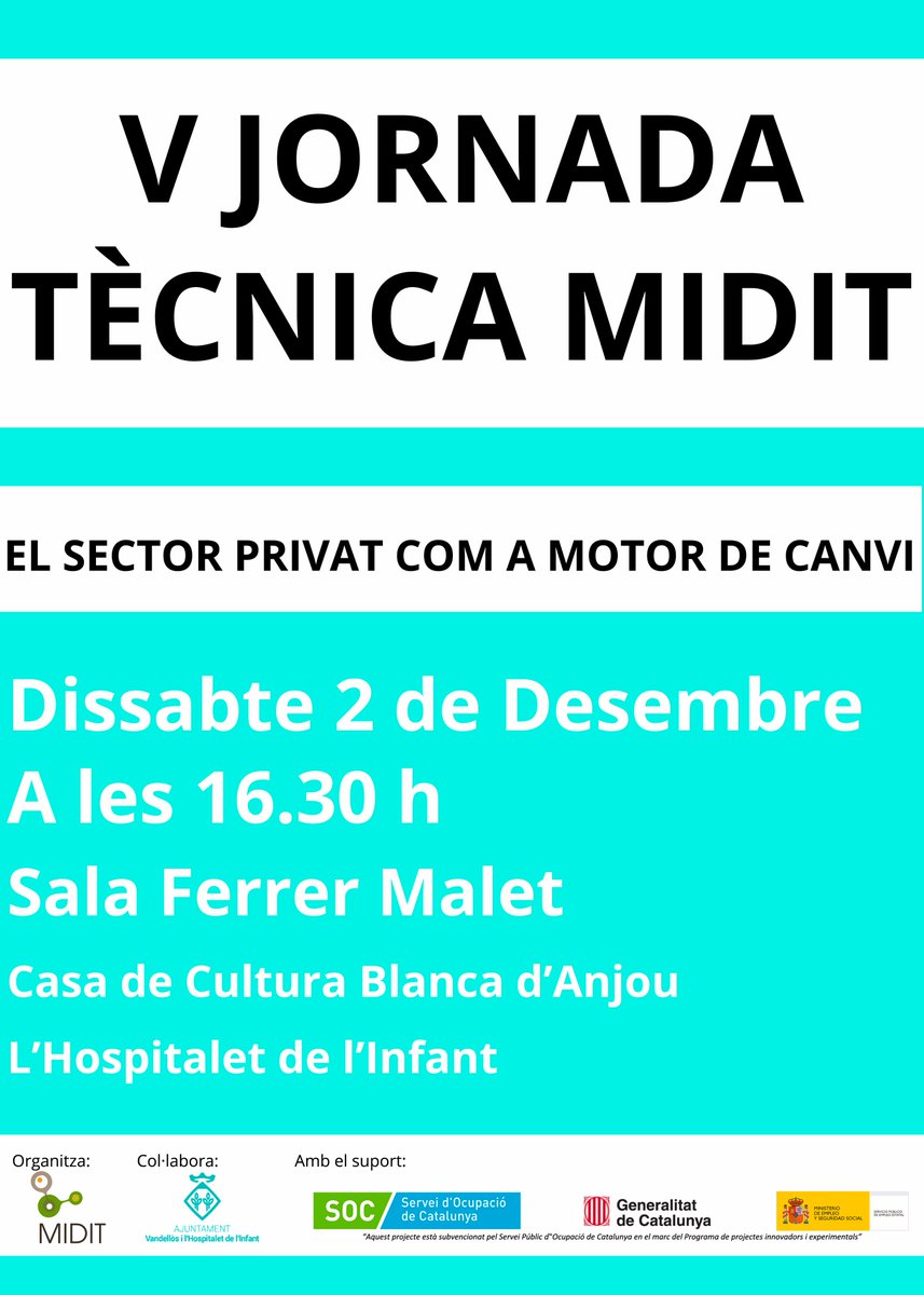 MIDIT2020's tweet photo. ‼️Les experiències de @ADBergueda, @OPEManlleu, @AtgPallars i la presentació de la #CAE - Comunitat d'Aprenentatge Empresarial de la #MIDIT2020, el 2 de Desembre a la V Jornada Tècnica de #MIDIT2020 Inscriu-te! https://t.co/xTdtcpmCa3
#desenvolupamentlocal #innovació https://t.co/GATqI9mK8U