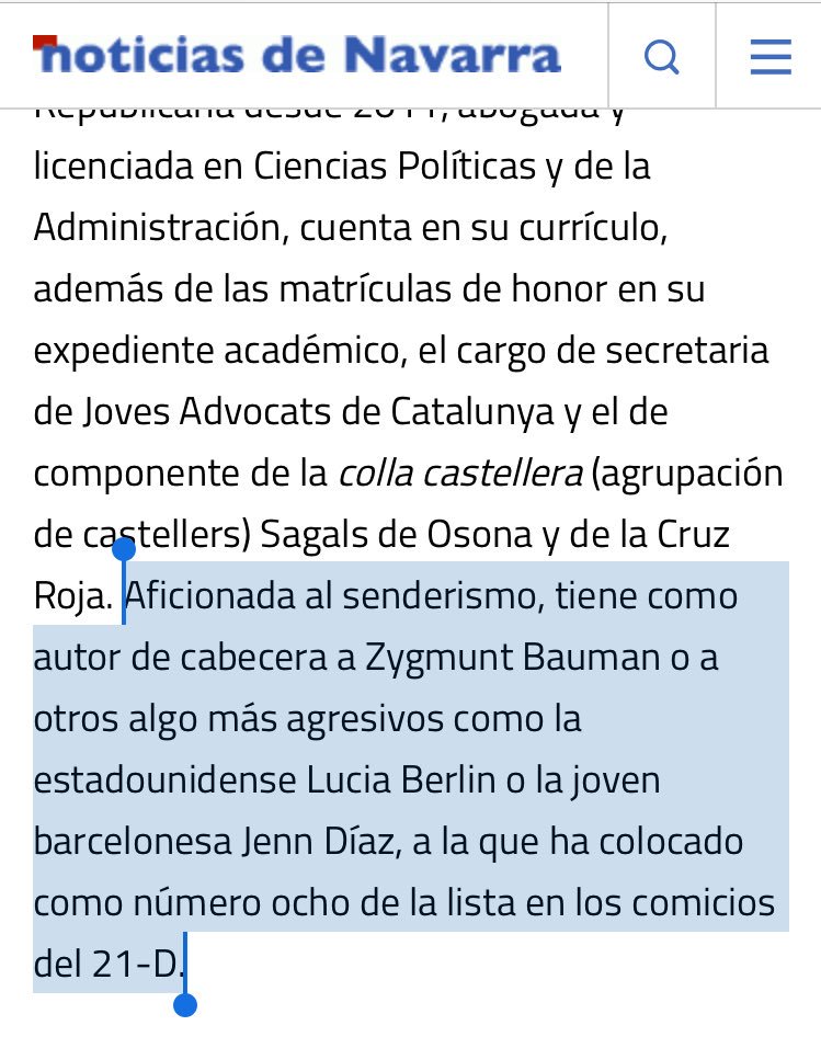 JnnDiaz's tweet photo. Llegeixo un perfil que han fet de Marta Rovira. Parlen de les seves lectures. Quan diuen 'más agresivos' en realitat volen dir 'libros escritos por mujeres' o com va això. https://t.co/XCgr5ruLof