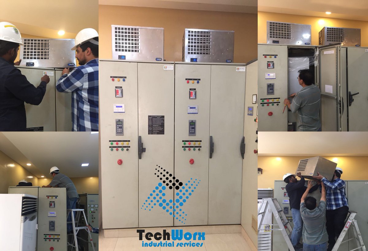 tchworx's tweet photo. بالتعاون مع  @siogov تم تركيب
#Systems Enclosure Cooling 
T-2000/T-4000
الذي يساعد في تجنب ارتفاع درجات الحراره والاعطال في اللوح الكهربائية
#الاحساء
#الشرقية 
#السعودية_للسعوديين https://t.co/oyo3YSQcg8