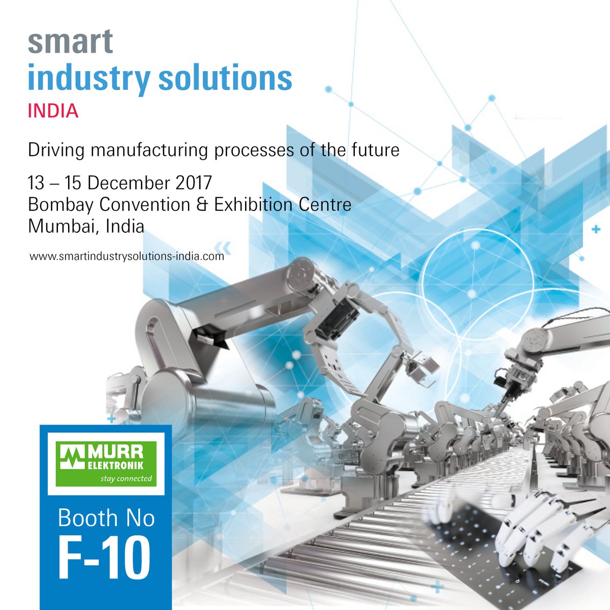 SmartIndustryIN's tweet photo. Discover made to measure industrial automation solutions at #SISIndia17 featured by Murrelektronik. Simply register online: https://t.co/2K9q4AIxgN and visit them at Booth No: F 10 @Murr_automation #ConnectingTechnology #IOSystem #CabinetComponents #Interfaces https://t.co/hsPzdNz76O