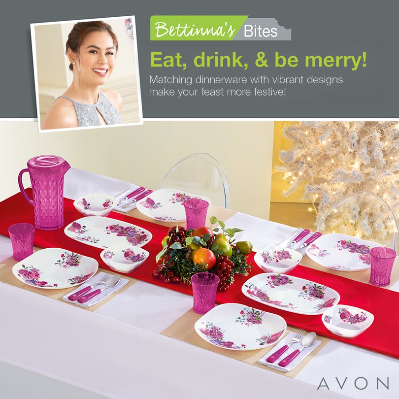 AvonPH's tweet photo. Serve your holiday feast in a classy and glamorous way with the new #AvonHome Paradise Collection! @abettinnacarlos https://t.co/3n6Vu77jIH https://t.co/WWS4yrqJbJ