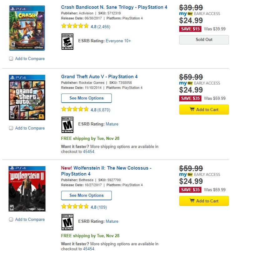 Wario64 on Twitter "Best Buy early access Black Friday is activated