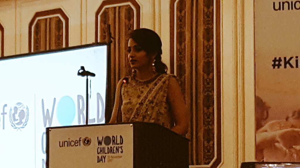 rameshlaus's tweet photo. . @trishtrashers - #Unicef Celebrity Advocate speaks.. #Unicef World Children's day event.. https://t.co/i71DC1ZLLN