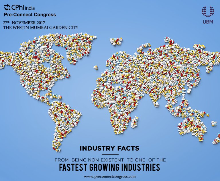 PreConnect2017's tweet photo. The Indian pharmaceutical sector has emerged as a prominent provider of healthcare products catering to more than 95% pharmaceutical needs of the country with a population of 1.1 billion. 
#IndiaPharmaWeek #PreConnectCongress #UBM https://t.co/F3UWNJjvn8