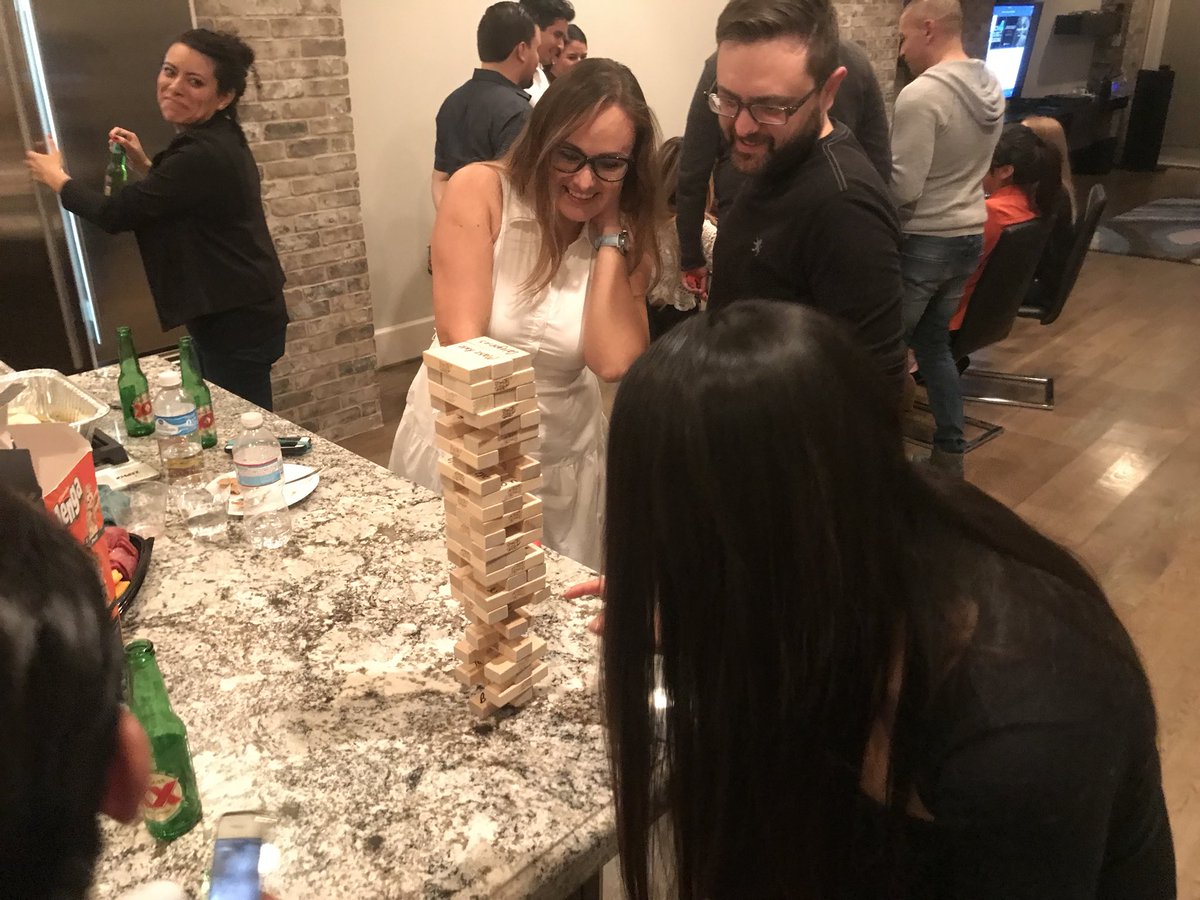 JeffSyptak's tweet photo. I had a great time Saturday evening with my @HTXMillennials family for the first #Friendsgiving event.

Thanks Business Chairwoman Cecilia RF and Memship Chairwoman Margarita Martinez for organizing. A great time was held by all. 

Lots of @JENGA and @CAH played. #HTXMIL https://t.co/HVYKIDUnFS